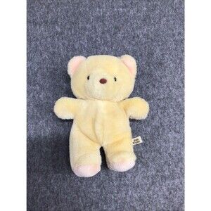 Rare Vintage Kiddie Kingdom Plush Bear Rattle 8" Stuffed Animal Toy